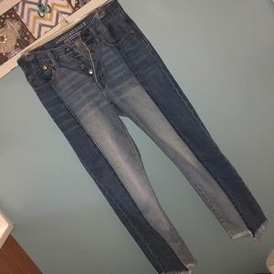 American eagle vintage two-toned jeans